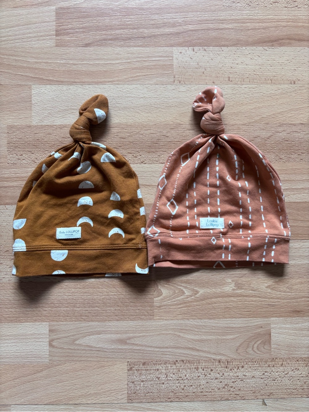 Loulou Lollipop Infant Knot Hat - Teracotta & Burnt Orange (2-Pack)